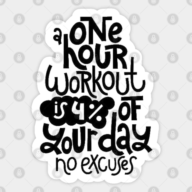 Fitness Motivational Quote - Gym Workout Inspirational Slogan Sticker by bigbikersclub